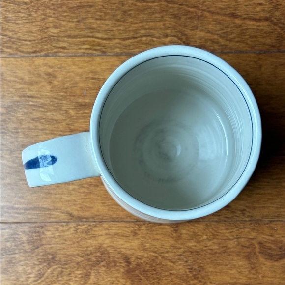 Molly Hatch Anthropologie Charming French Bulldog Ceramic Mug - Blue and Cream - Picture 6 of 13